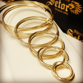 Sleepers gold hoop  earrings E103