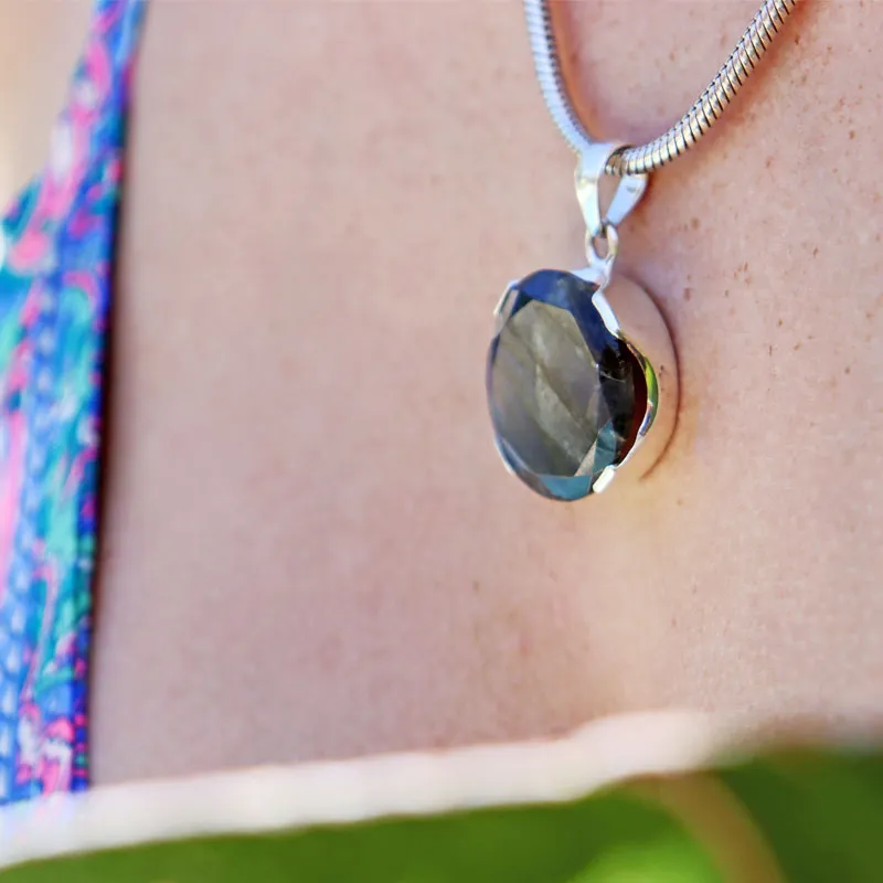 Stella Labradorite Round Bohemian Pendant