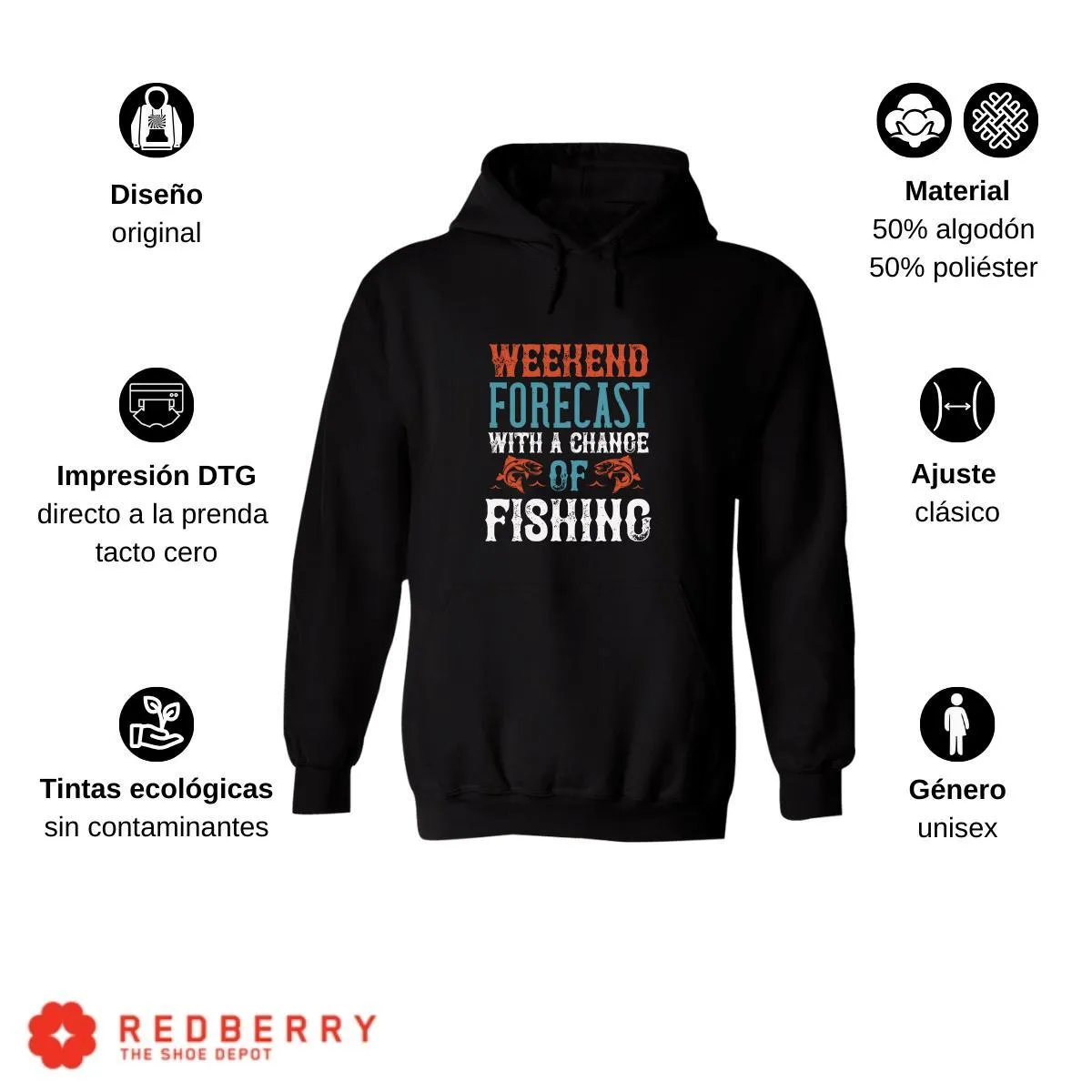 Sudadera Hombre  Hoodie Pescador Fishing Pesca 046