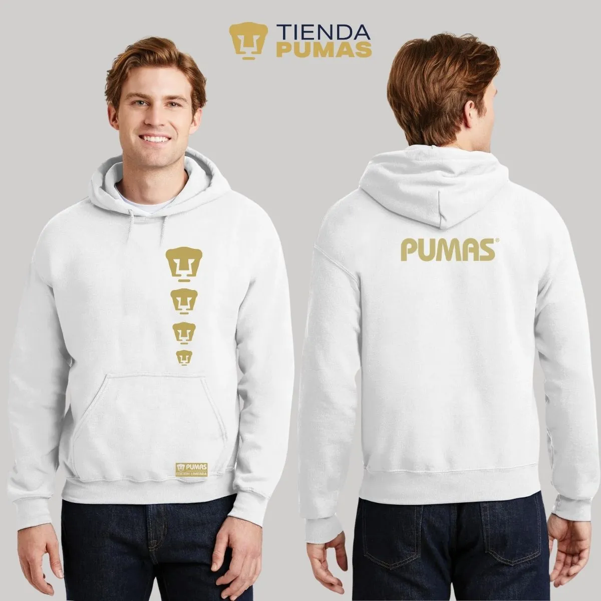 Sudadera Hombre Hoodie Pumas UNAM Edición Limitada 3 Vinil