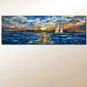 Sunset Over Sunset Key – LE Embellished Giclee On Canvas