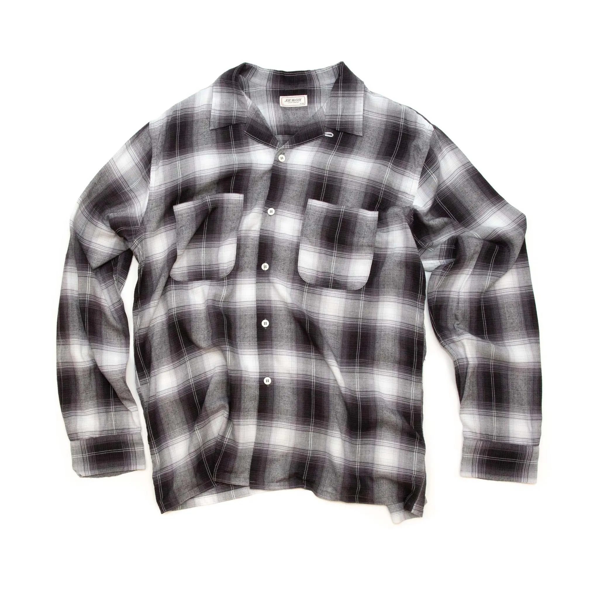 The Real McCoy's MS20102 Shadow Check Rayon Shirt Silver Grey