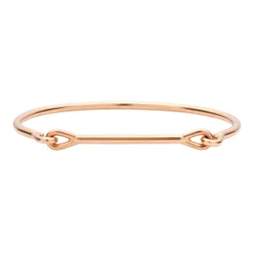 Tura Sugden 18k Rose Gold Needle Eye Heavy Top Cuff Bracelet