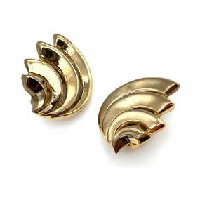 【USA輸入】 ヴィンテージ CROWN TRIFARI アブストラクト イヤリング/Vintage CROWN TRIFARI Abstract Clip On Earrings