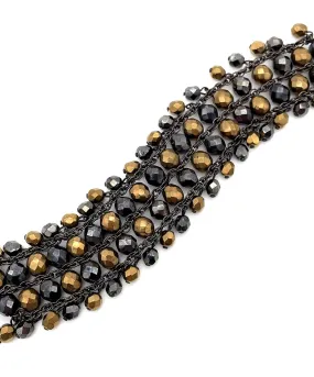 【USA輸入】ヴィンテージ K.J.L ブロンズ ヘマタイト ビーズ ブレスレット/Vintage Bronze Hematite Beads Bracelet