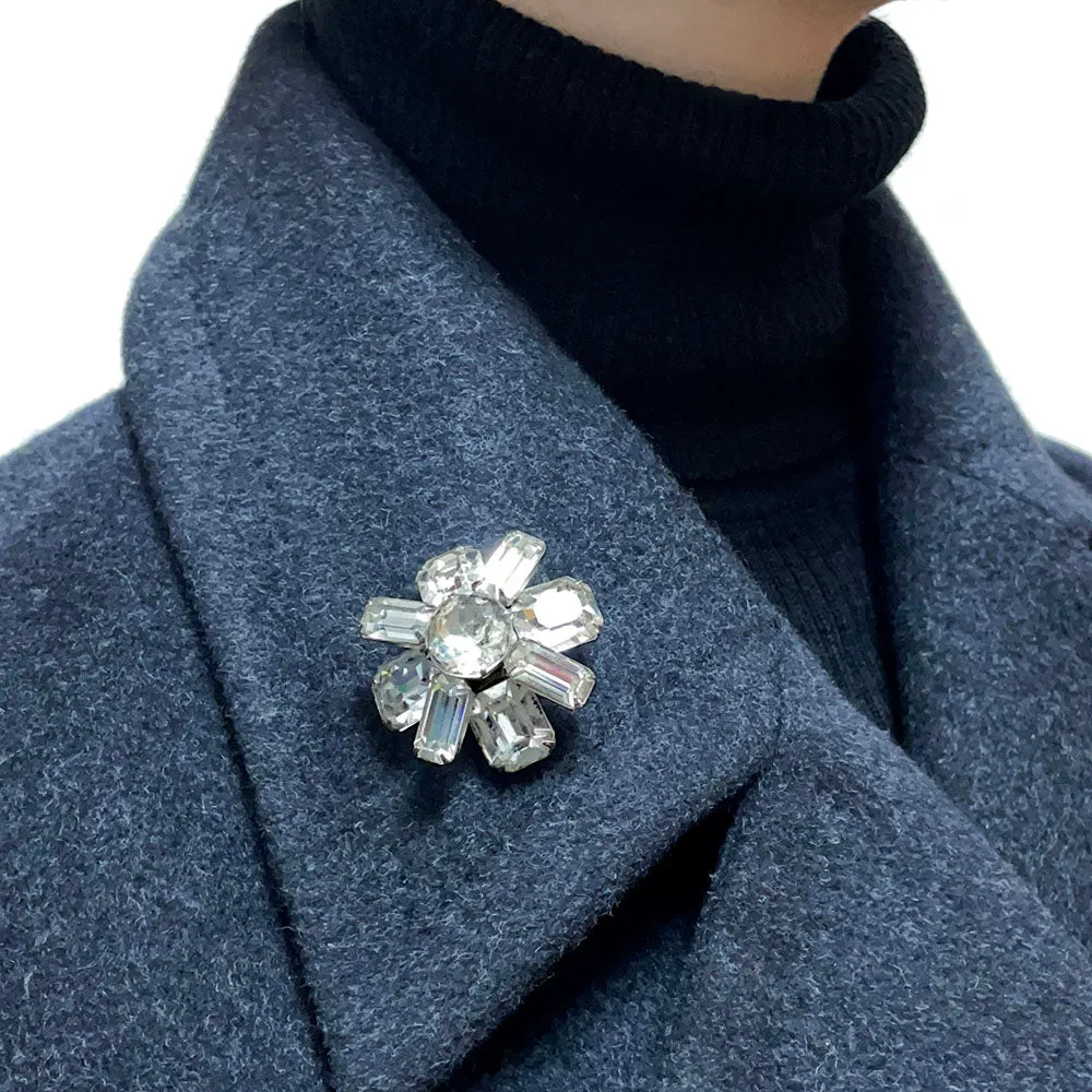 【USA輸入】ヴィンテージ KRAMER クリアビジュー ブローチ/Vintage KRAMER Clear Bijou Brooch