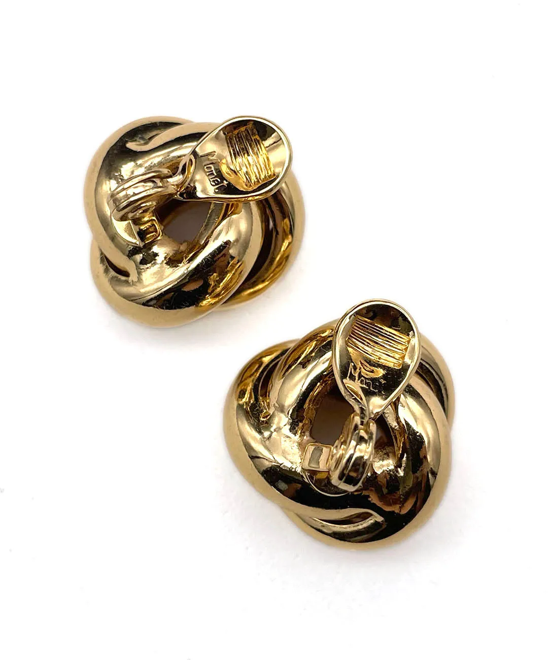 【USA輸入】ヴィンテージ MONET ノットモチーフ イヤリング/Vintage MONET Knot Clip On Earrings