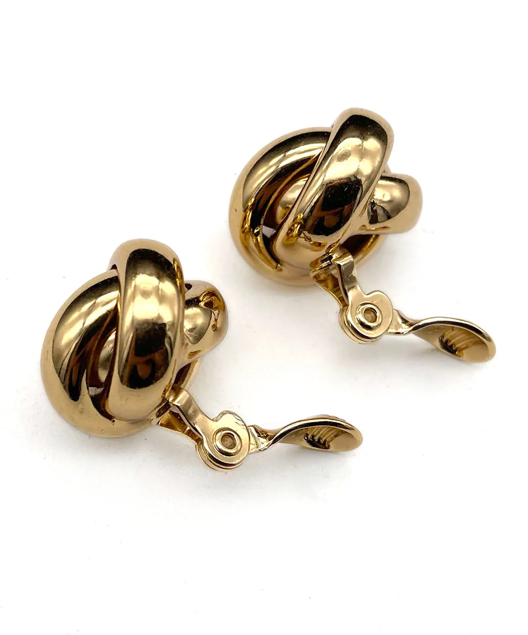 【USA輸入】ヴィンテージ MONET ノットモチーフ イヤリング/Vintage MONET Knot Clip On Earrings