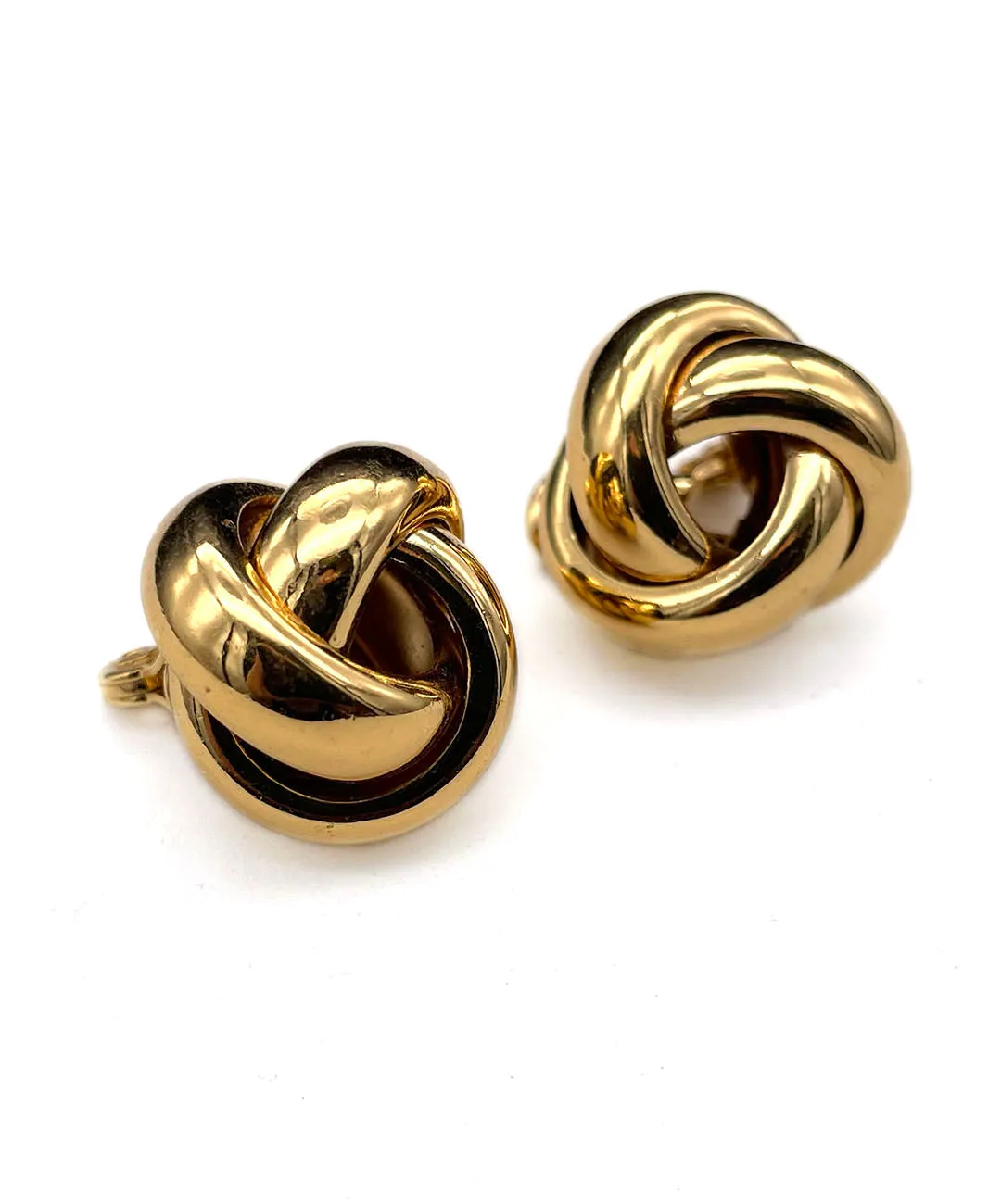 【USA輸入】ヴィンテージ MONET ノットモチーフ イヤリング/Vintage MONET Knot Clip On Earrings