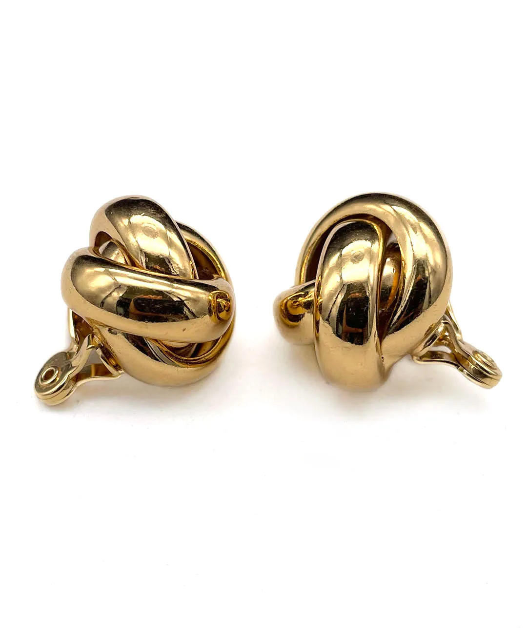 【USA輸入】ヴィンテージ MONET ノットモチーフ イヤリング/Vintage MONET Knot Clip On Earrings