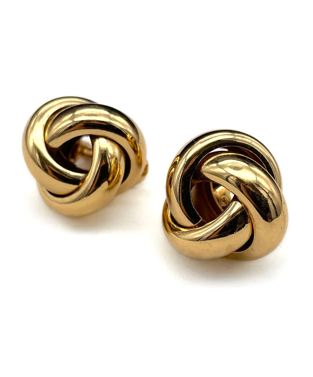 【USA輸入】ヴィンテージ MONET ノットモチーフ イヤリング/Vintage MONET Knot Clip On Earrings