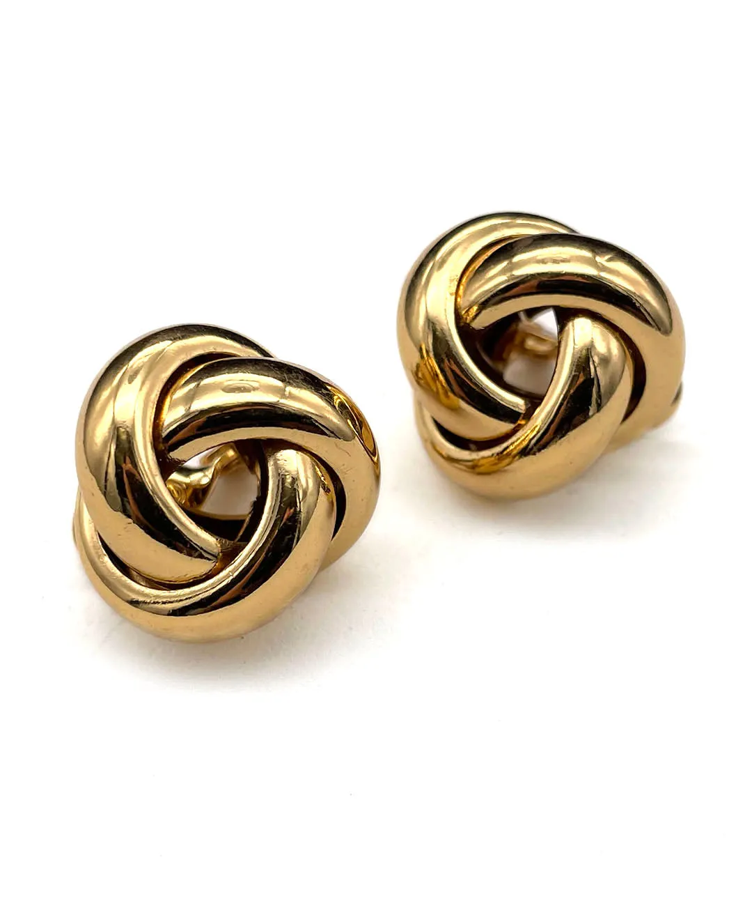 【USA輸入】ヴィンテージ MONET ノットモチーフ イヤリング/Vintage MONET Knot Clip On Earrings