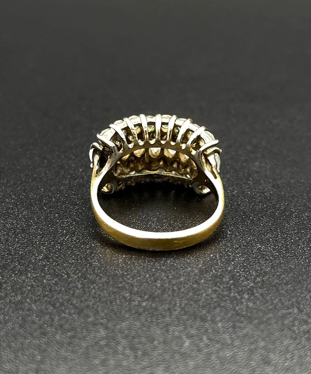 【USA輸入】ヴィンテージ クリアビジュー スターリングシルバー リング/Vintage Clear Bijou Sterling Ring