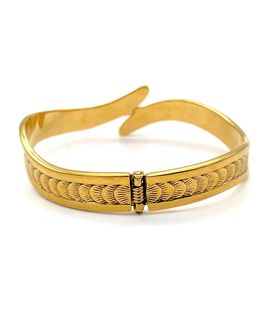 【USA輸入】ヴィンテージ ゴールド ウェーブ バングル/Vintage Gold Wave Bangle