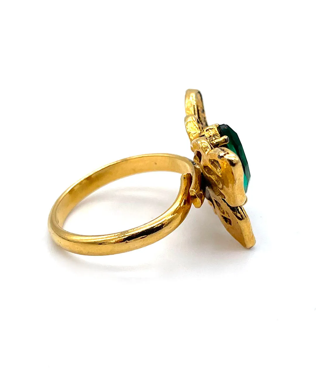 【USA輸入】ヴィンテージ バタフライ エメラルド ビジュー リング/Vintage Butterfly Emerald Bijou Ring