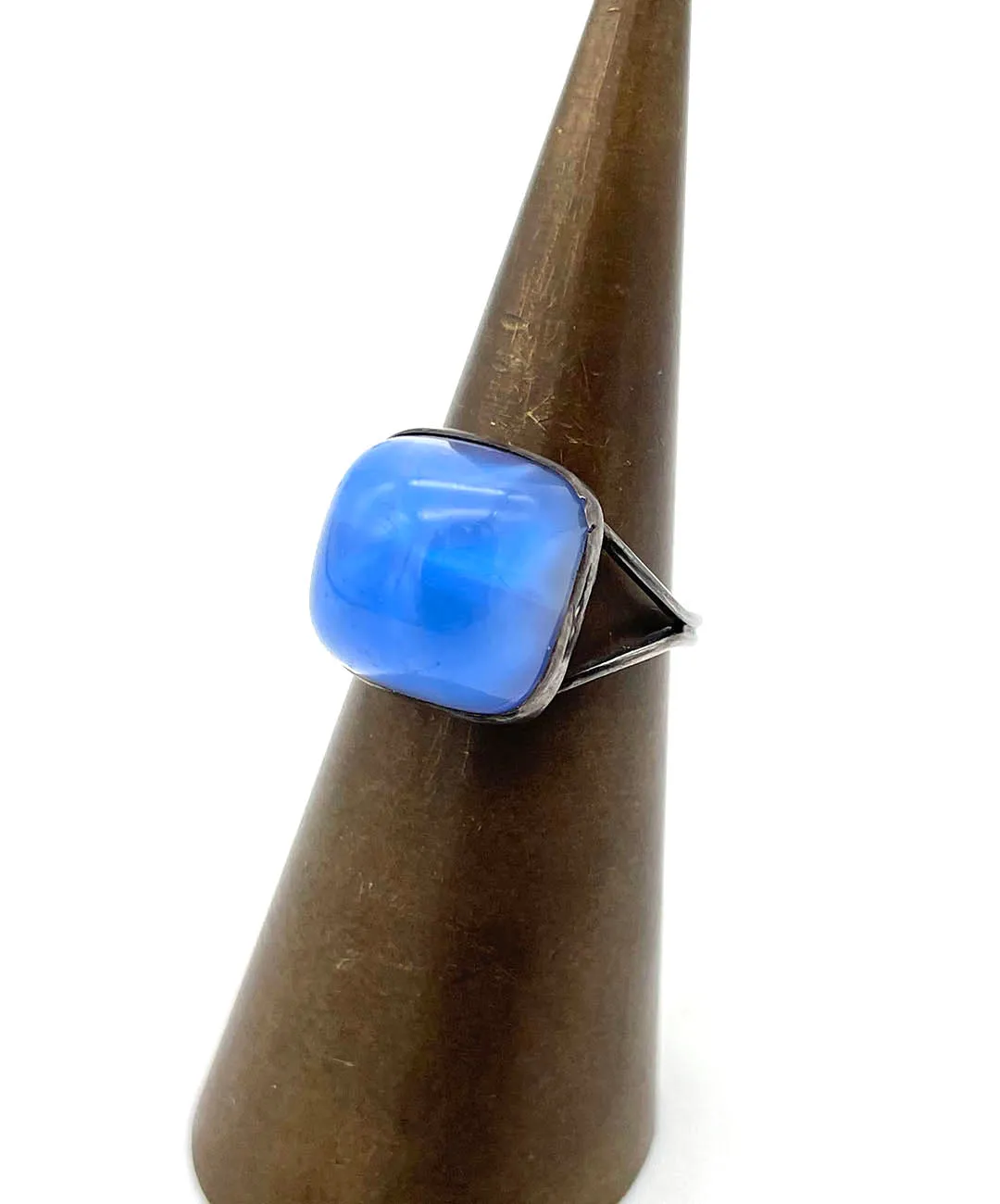 【USA輸入】ヴィンテージ ブルー カボション リング/Vintage Blue Cabochon Ring