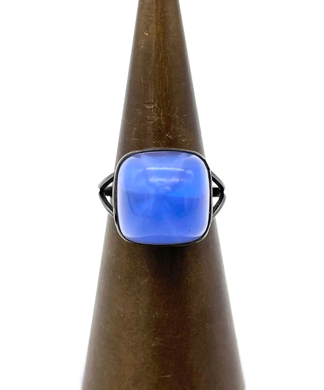 【USA輸入】ヴィンテージ ブルー カボション リング/Vintage Blue Cabochon Ring