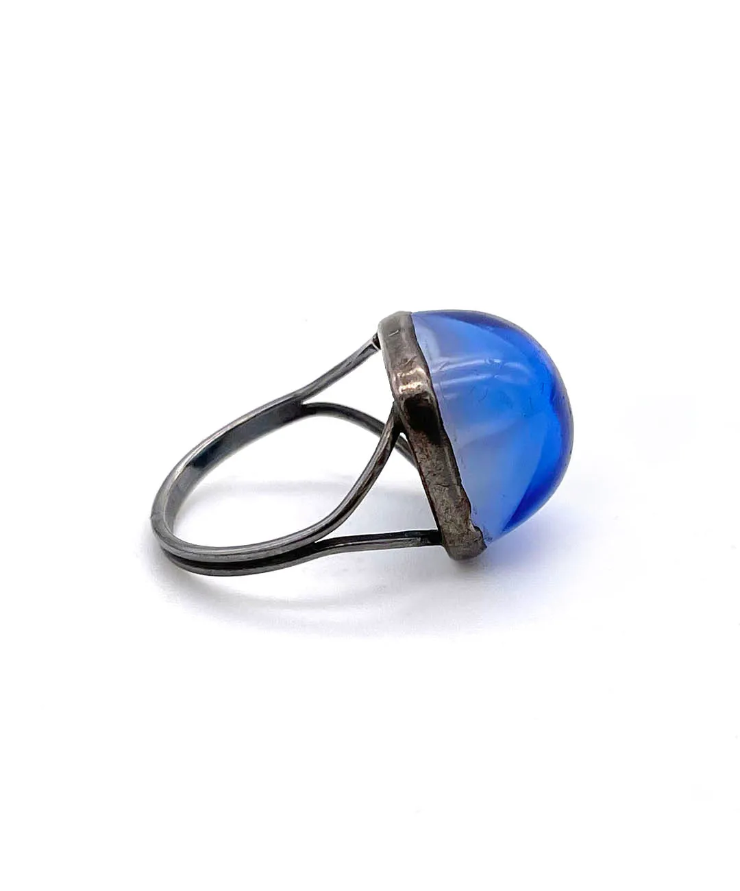 【USA輸入】ヴィンテージ ブルー カボション リング/Vintage Blue Cabochon Ring