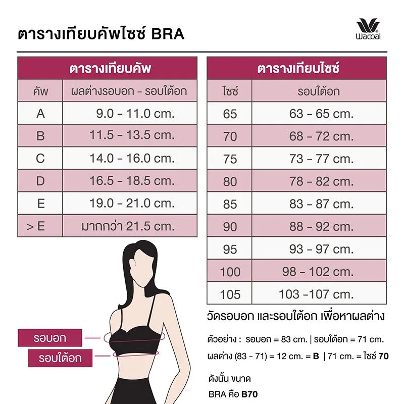 WACOAL Flexi Support Rubber เคล็ดลับคัพสวย 24 hrs. รุ่น WB5P06 สีน้ำเงิน (NL)