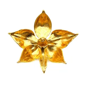 【カナダ輸入】 ヴィンテージ RISIS ゴールデン オーキッド ブローチペンダント/Vintage RISIS Golden Orchid Brooch Pendant