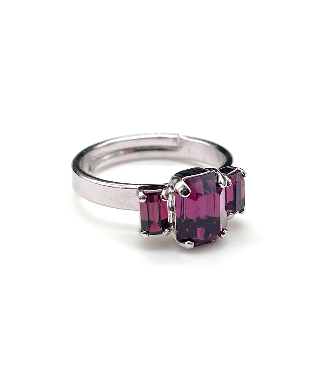 【ドイツ買付】ヴィンテージ SEIBOTH アメジストパープル リング/Vintage SEIBOTH Amethyst Glass Ring