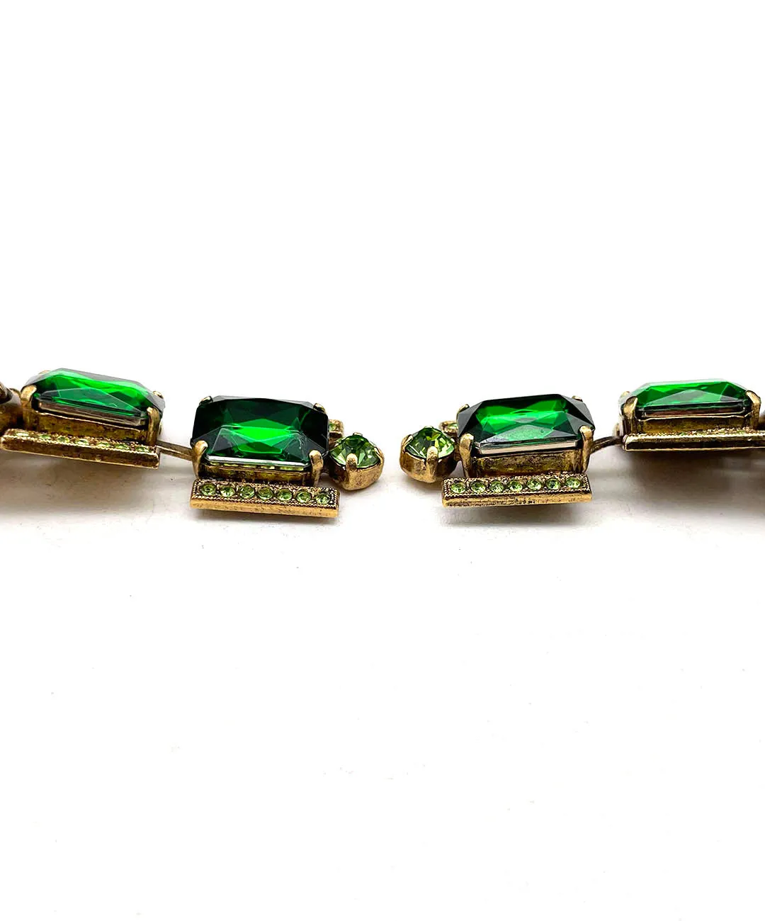 【ドイツ買付】ヴィンテージ SEIBOTH グリーン ビジュー ピアス/Vintage SEIBOTH Green Bijou Post Earrings